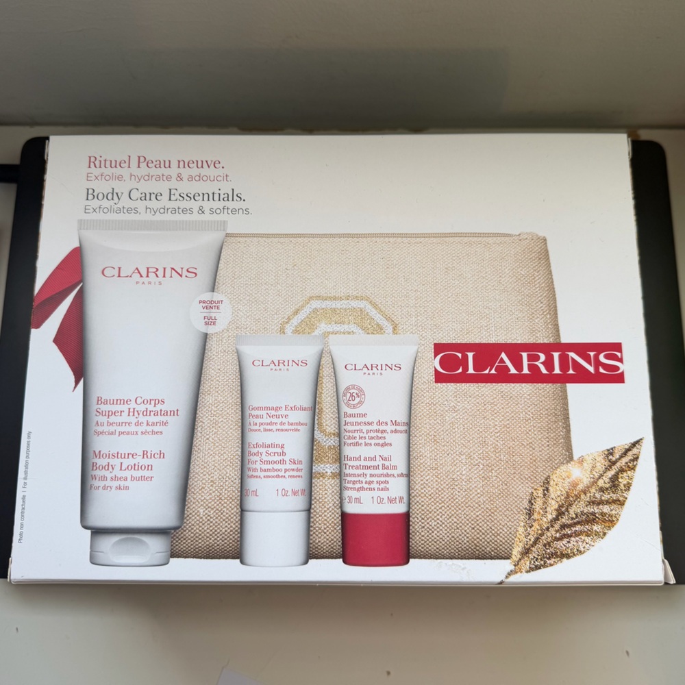 Clarins Body Care Essential Gift set New in box